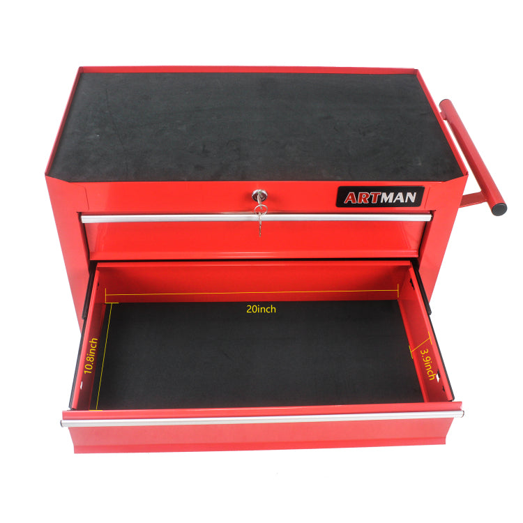 5 Drawer Tool Chest, Tool Storage Cabinet For Garage Storage With 4 Wheels And Locking System, Red