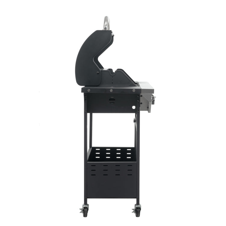Propane Grill 4 Burner Barbecue Grill Stainless Steel Gas Grill With Side Burner, 46,500 Btu Outdoor Cooking, Patio, Garden Barbecue Grill, Black And Silver