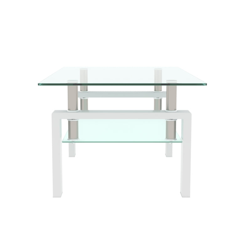 Rectangle Glass Coffee Table, Clear Coffee Table, Modern Side Center Tables For Living Room, Living Room Furniture Old Sku:W24136821