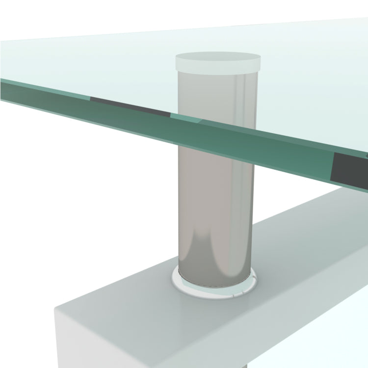 Rectangle Glass Coffee Table, Clear Coffee Table, Modern Side Center Tables For Living Room, Living Room Furniture Old Sku:W24136821
