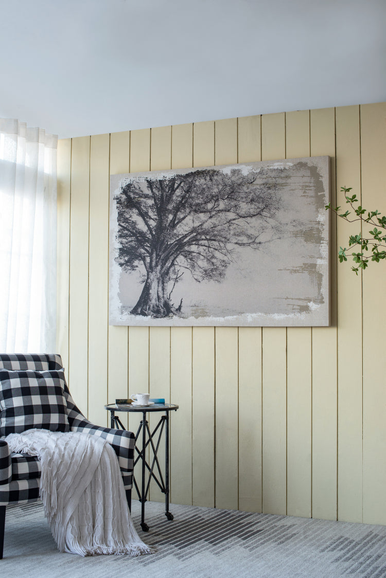 59" X 39" Large Arboreal Shelter Canvas Art Print, Traditional Style Floral Wall Art, Home Decor Accent Piece