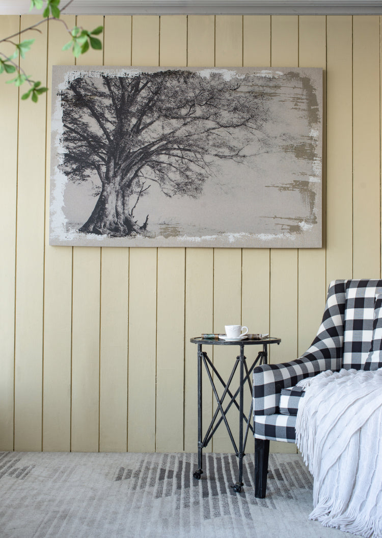 59" X 39" Large Arboreal Shelter Canvas Art Print, Traditional Style Floral Wall Art, Home Decor Accent Piece