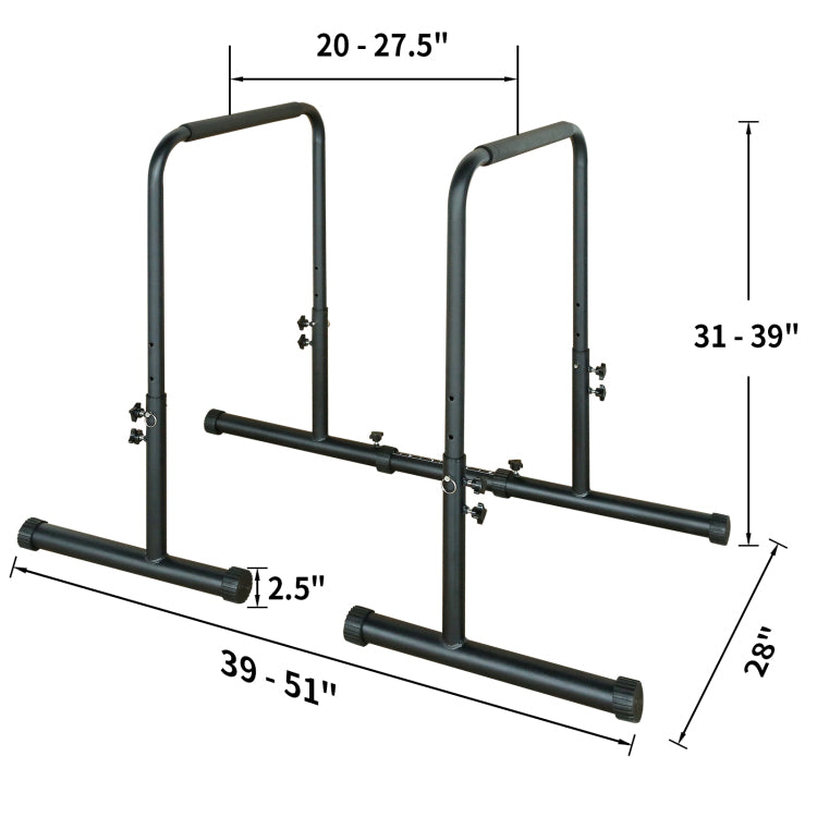 Power Tower Dip Station Pull Up Bar Stand Adjustable Height Heavy Duty Multi Function Fitness Training Equipment