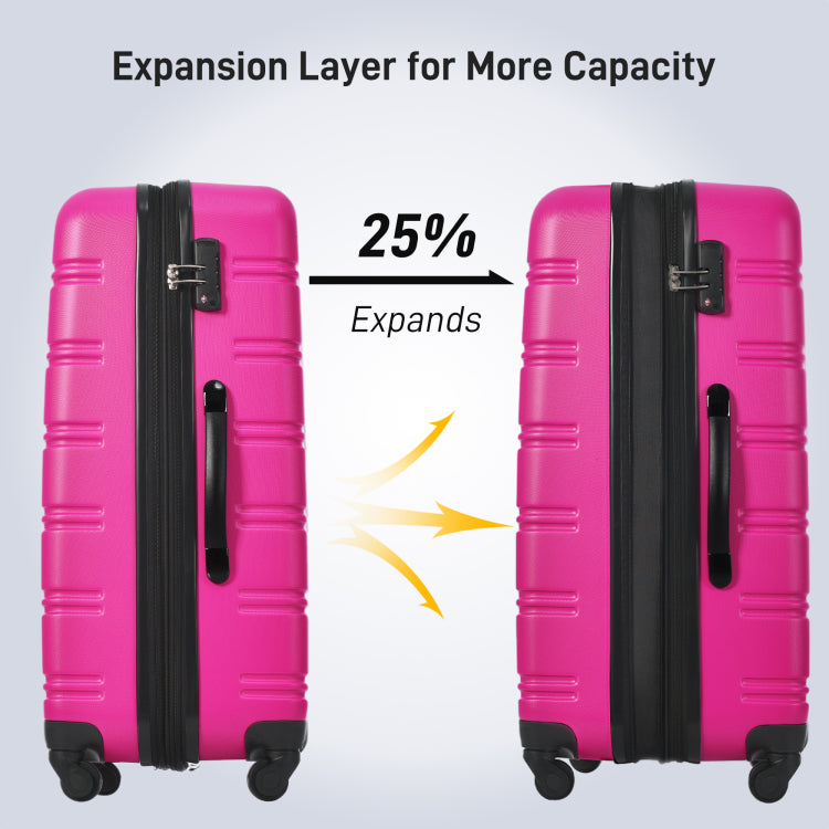 Hardshell Luggage Sets 2Pcs Bag Spinner Suitcase With Tsa Lock Lightweight