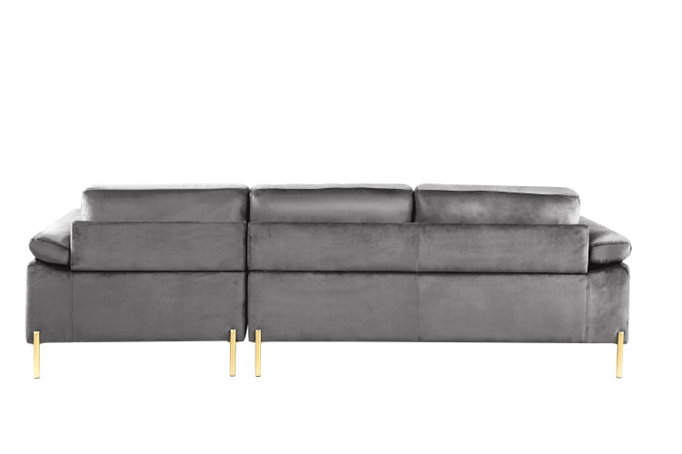 Shannon Velvet Sectional Sofa With Chaise