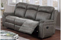 Contemporary Manual Motion Sofa 1Pc Couch Living Room Furniture Slate Blue Leatherette