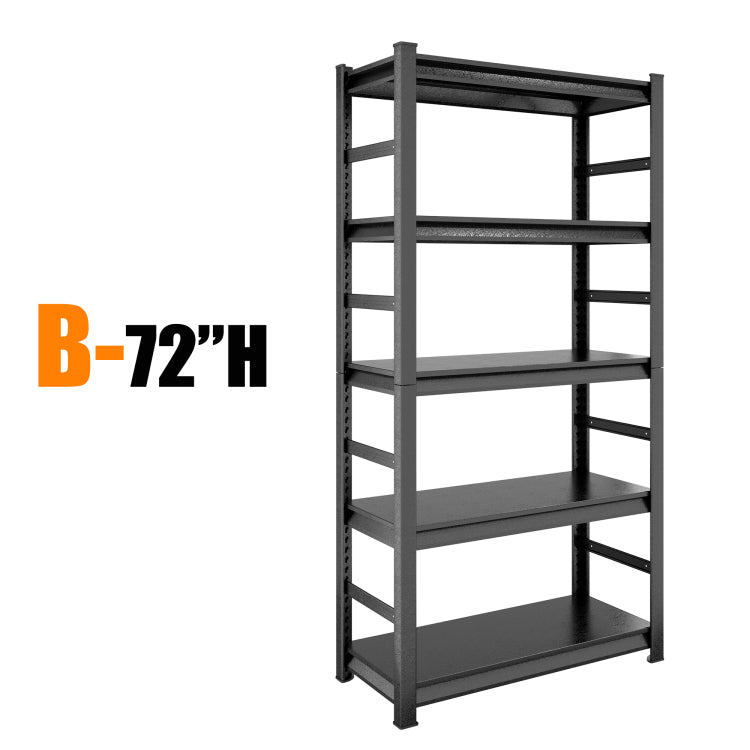Storage Shelves 5 Tier Heavy Duty Metal Shelving Unit Adjustable Shelving Units And Storage Rack Kitchen Garage Shelf H72 * W35.4 * D15.7