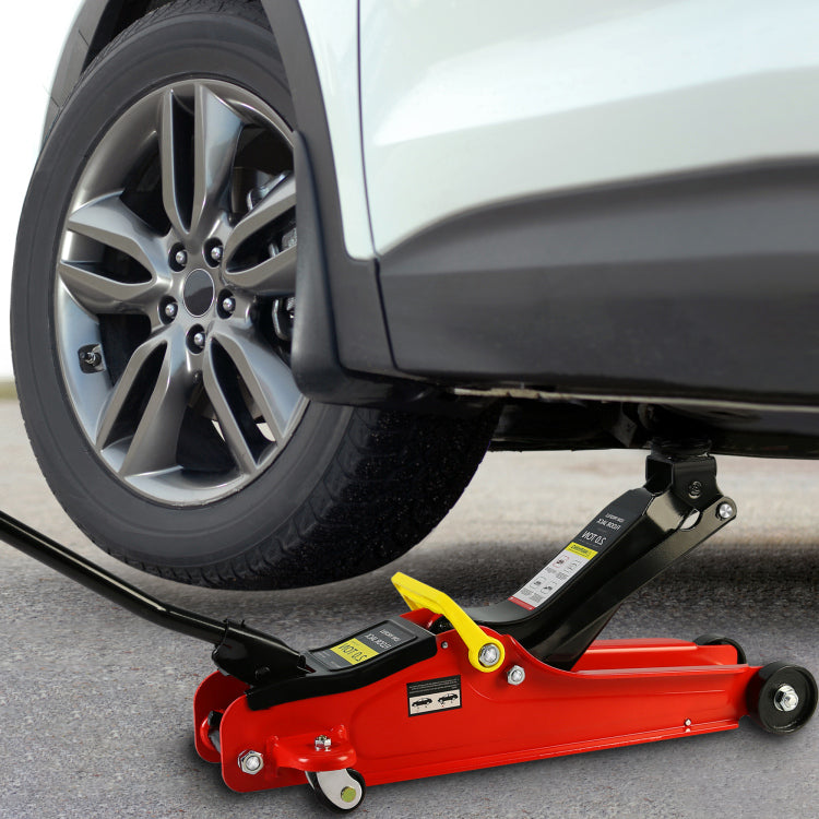 2 Ton Low Profile Floor Jack, 3T Jack Stand Tire Repair Kit L Wrench Heavy Duty Steel Racing Floor Jack With Single Piston Quick Lift Pump, Floor Jack Lifting Range 3.3" 15.2"