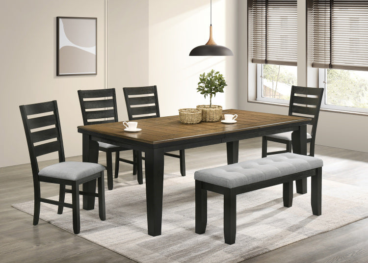 Contemporary Dining Chairs Set Of 2 Wheat Charcoal Finish Solid Wood Fabric Cushion Side Chairs Kitchen Dining Room Furniture