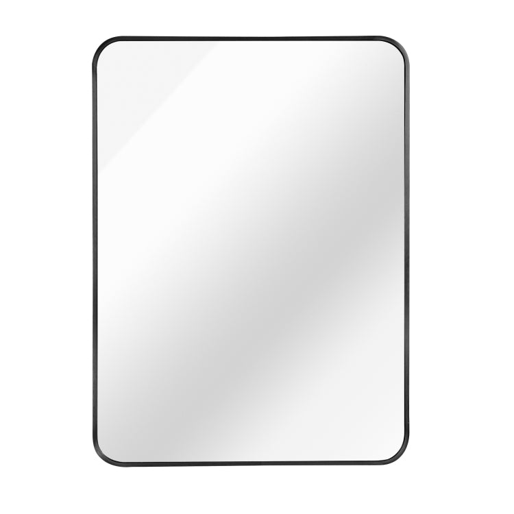 24X36 Inch Black Metal Framed Rectangular Bathrrom Mirror For Wall. W2203135010