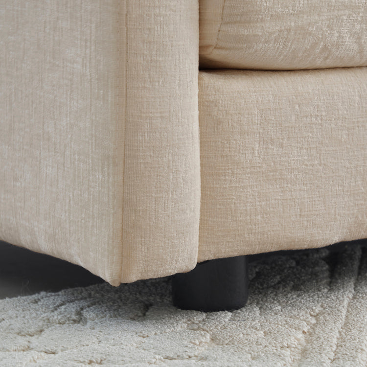 Modular Sectional Sofa For Living Room,U Shaped Couch 5 Seater Convertible Sectional Couch With 1 Ottoman ,Light Coffee Chenille