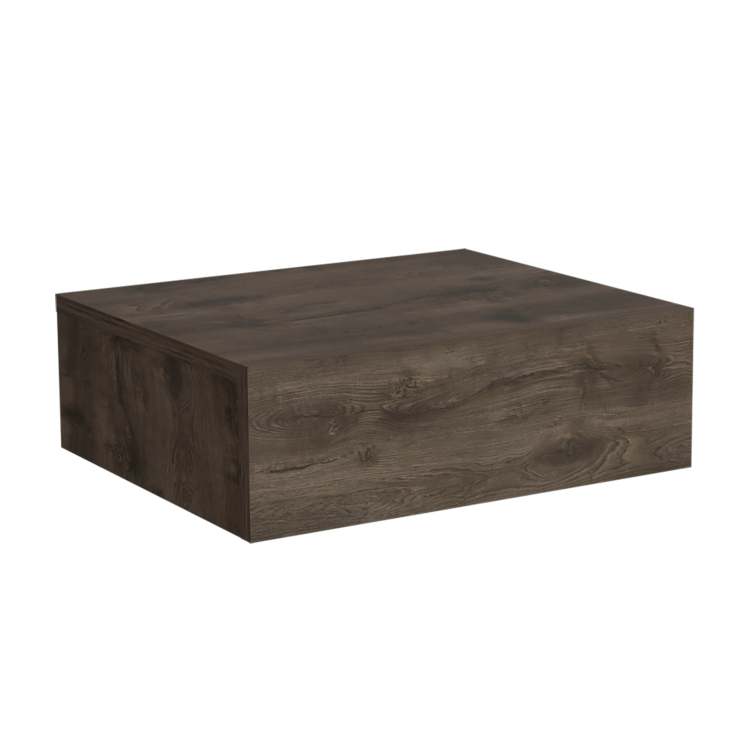 Milano Floating Nightstand , End Table, Side Table Wall Mounted With Drawer Dark Brown Bedroom