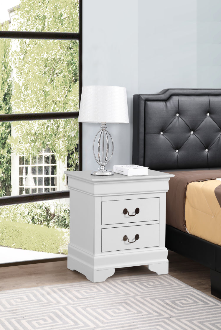 Louis Phillipe Timeless White Traditional Nightstand