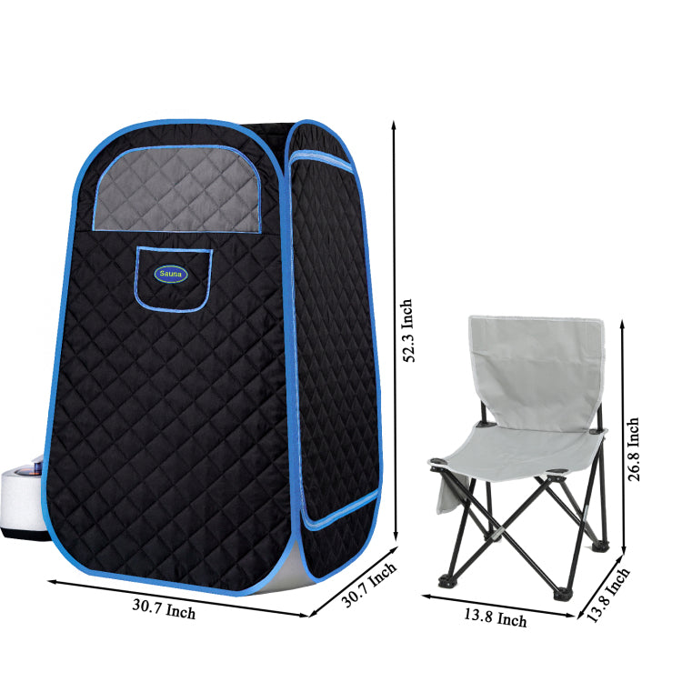 Portable Folding Full Size Steam Sauna With 1000W&2.2L Steam Generator. Personal Sauna Tent For Relaxation & Spa At Home. Fast Heating. Folding Steel Rim, It'S Easy To Install, With Fcc