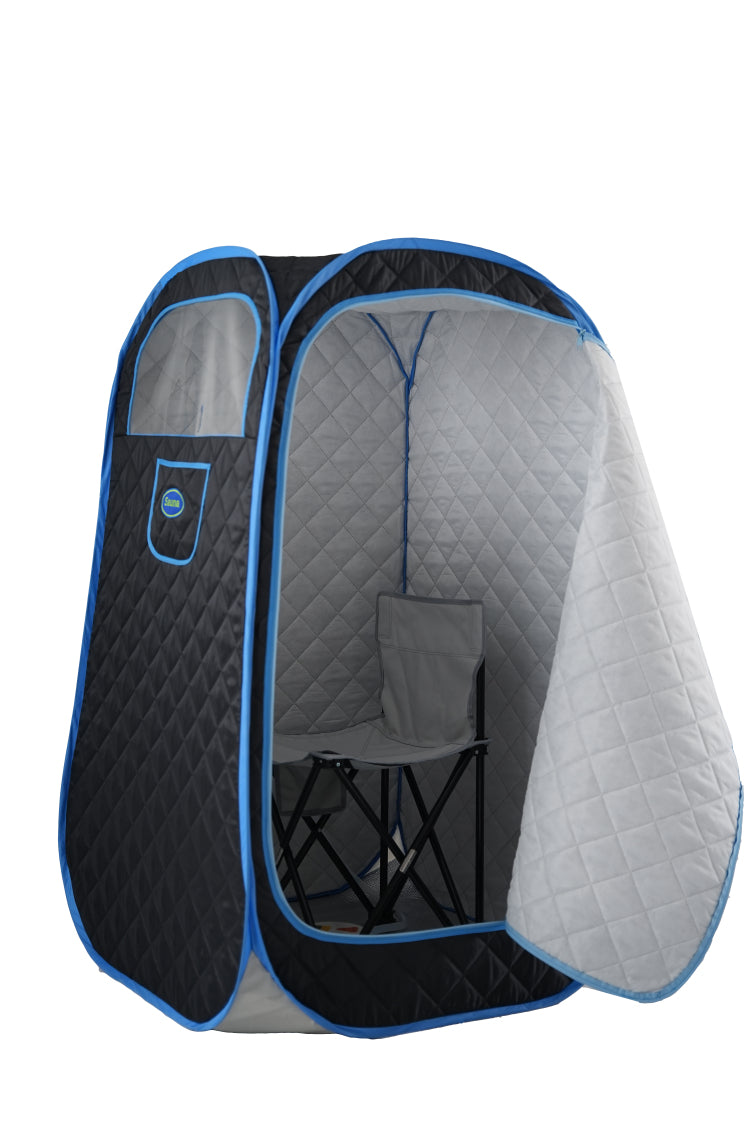 Portable Folding Full Size Steam Sauna With 1000W&2.2L Steam Generator. Personal Sauna Tent For Relaxation & Spa At Home. Fast Heating. Folding Steel Rim, It'S Easy To Install, With Fcc