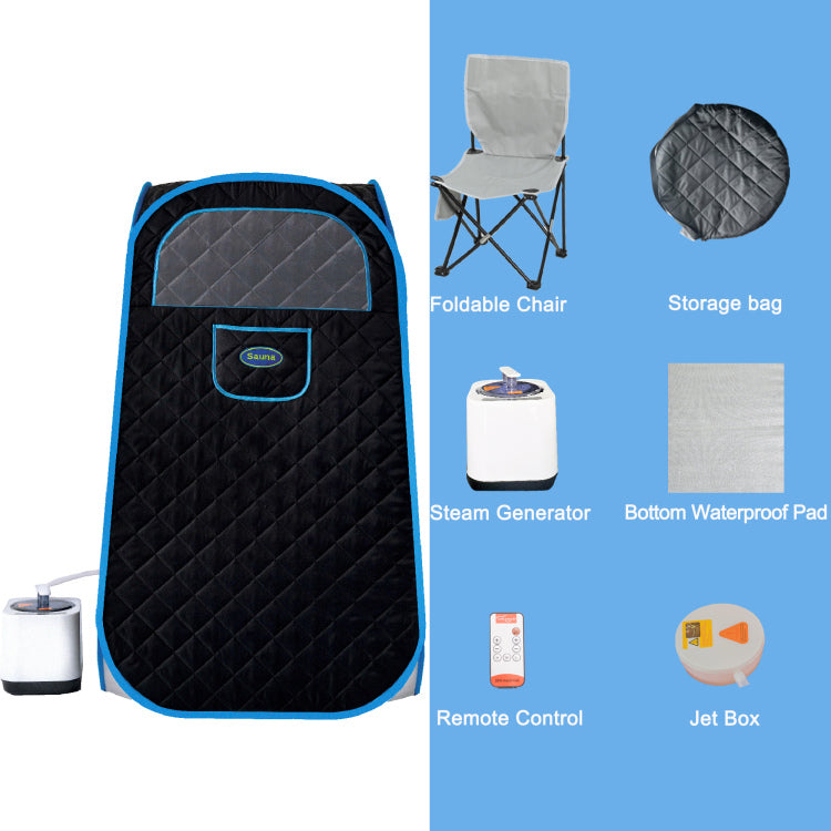 Portable Folding Full Size Steam Sauna With 1000W&2.2L Steam Generator. Personal Sauna Tent For Relaxation & Spa At Home. Fast Heating. Folding Steel Rim, It'S Easy To Install, With Fcc