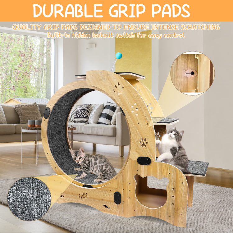 Cat Wheel 6 In 1 Cat Exercise Wheel,Upgraded Cat Wheel Exerciser For Indoor Cats,Large Cat Treadmill,Cat Running Wheel With Silent Wheel,Cat Walking Wheel Cat Furniture Cat Toys