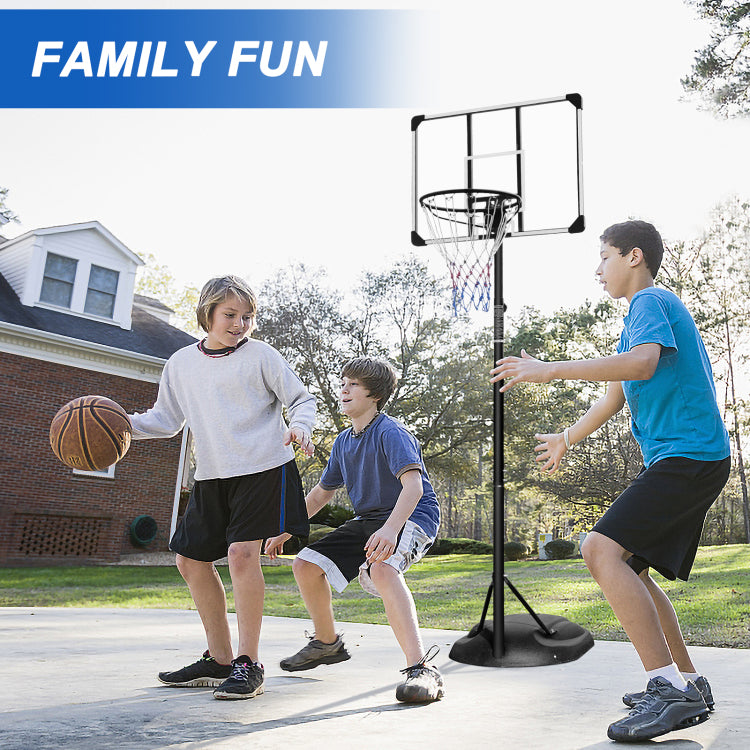 Portable Basketball Hoop System Stand Height Adjustable 7.5Ft 9.2Ft With 32 Inch Backboard And Wheels For Youth Adults Indoor Outdoor Basketball Goal