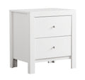 Elegant White Transitional Nightstand