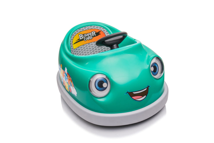Bumper Car For Kids, 12V Dual Drive 1 6 Years Old Children'S Electric Car With Pushrod Dinner Plate Usb Bt Music Rocking Horse Mode Anti Collision Bumper Ride On Car