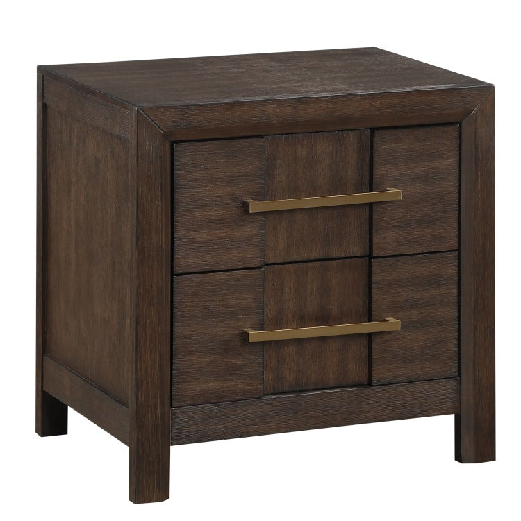 Kenzo Modern Style 2 Drawer Nightstand Made With Wood In Walnut Same As G150108534 Nj Inventory