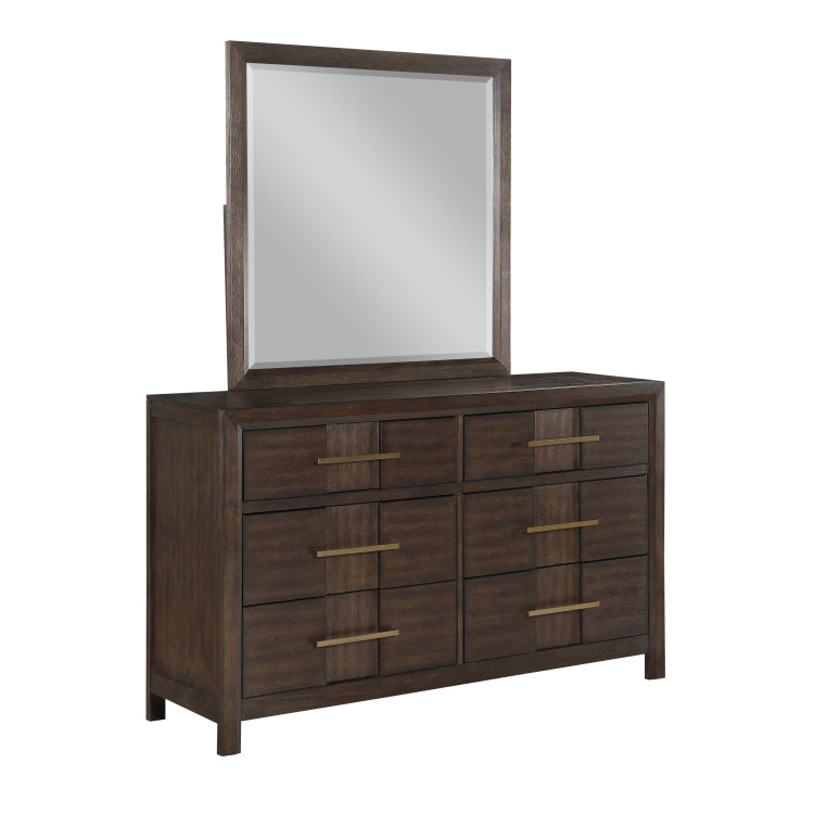 Kenzo Modern Style 6 Drawer Dresser Made With Wood In Walnut Includes Dresser Only Same As G150108532 Nj Inventory