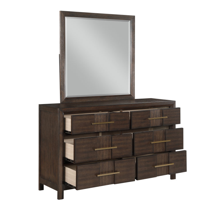 Kenzo Modern Style 6 Drawer Dresser Made With Wood In Walnut Includes Dresser Only Same As G150108532 Nj Inventory