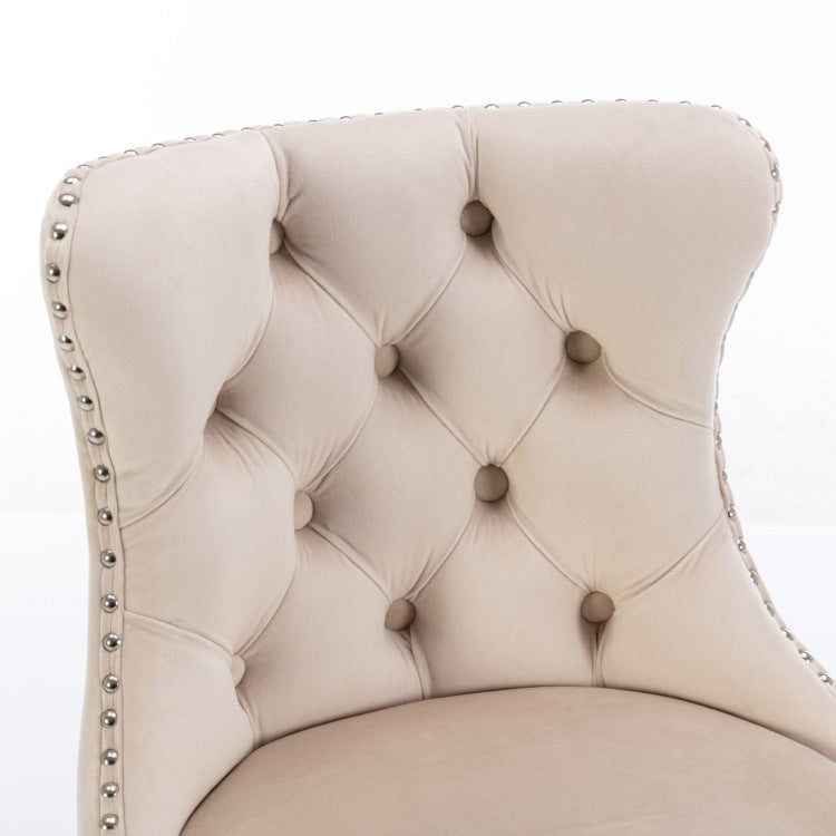 Swivel Velvet Barstools Adjusatble Seat Height From 25 33 Inch, Modern Upholstered Chrome Base Bar Stools With Backs Comfortable Tufted For Home Pub And Kitchen Island, Beige,Set Of 2