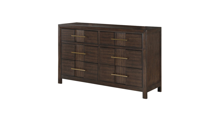 Kenzo Modern Style 6 Drawer Dresser Made With Wood In Walnut Includes Dresser Only Same As G150108532 Nj Inventory