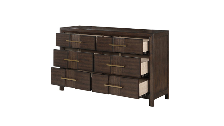 Kenzo Modern Style 6 Drawer Dresser Made With Wood In Walnut Includes Dresser Only Same As G150108532 Nj Inventory