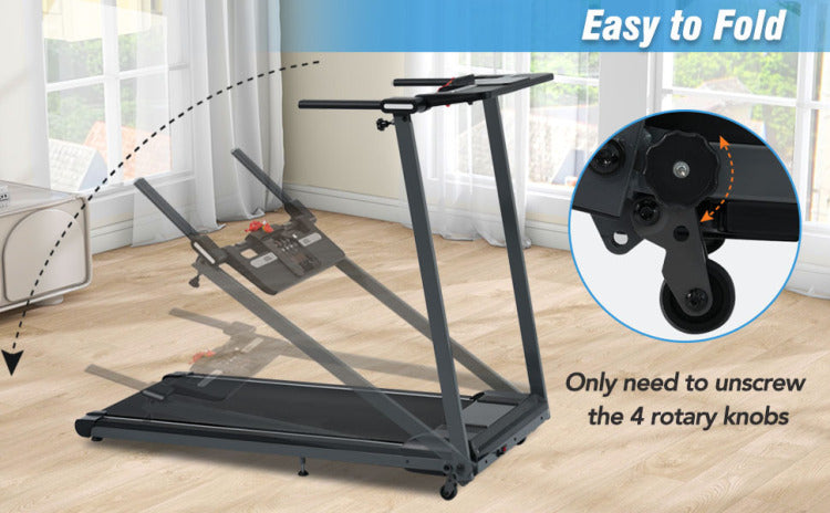 Folding Treadmills Walking Pad Treadmill For Home Office 2.5Hp Walking Treadmill With Incline 0.5 7.5Mph 265Lbs Capacity Treadmill For Walking Running