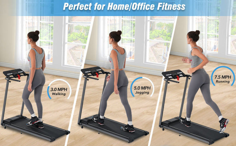 Folding Treadmills Walking Pad Treadmill For Home Office 2.5Hp Walking Treadmill With Incline 0.5 7.5Mph 265Lbs Capacity Treadmill For Walking Running