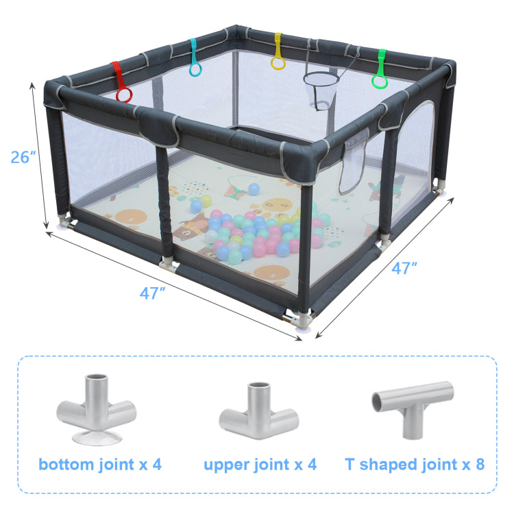 47" * 47" Baby Playard Cloth Playpen Removable Enclosures For Indoor And Outdoor Use Care For Children And Pets