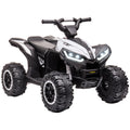 12V Kids Atv Quad Car With Forward & Backward Function, Four Wheeler For Kids With Wear Resistant Wheels, Music, Electric Ride On Atv For Toddlers Ages 3 Years Old, White