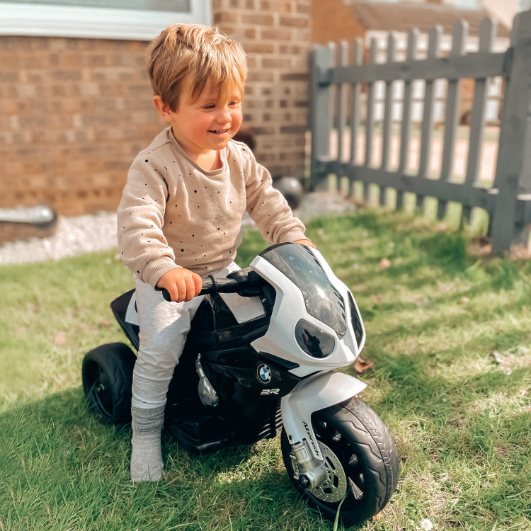 6V Kids Motorcycle Licensed Bmw, Toddler Motorcycle With Headlight, Music, 3 Wheeled Electric Motorcycle For Kids, Gift For Boys & Girls, Black