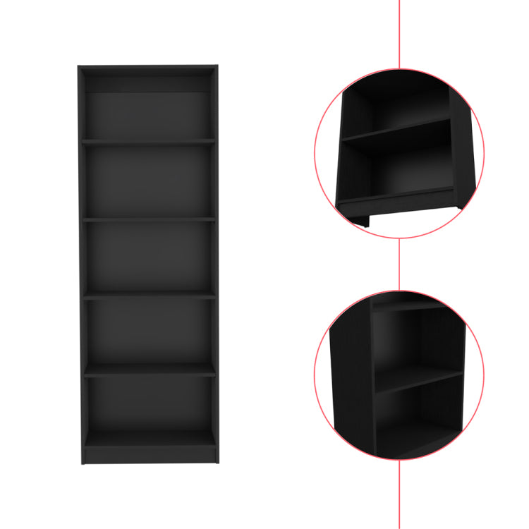 Bookcase 4 Shelves Benzoni, Office, Black