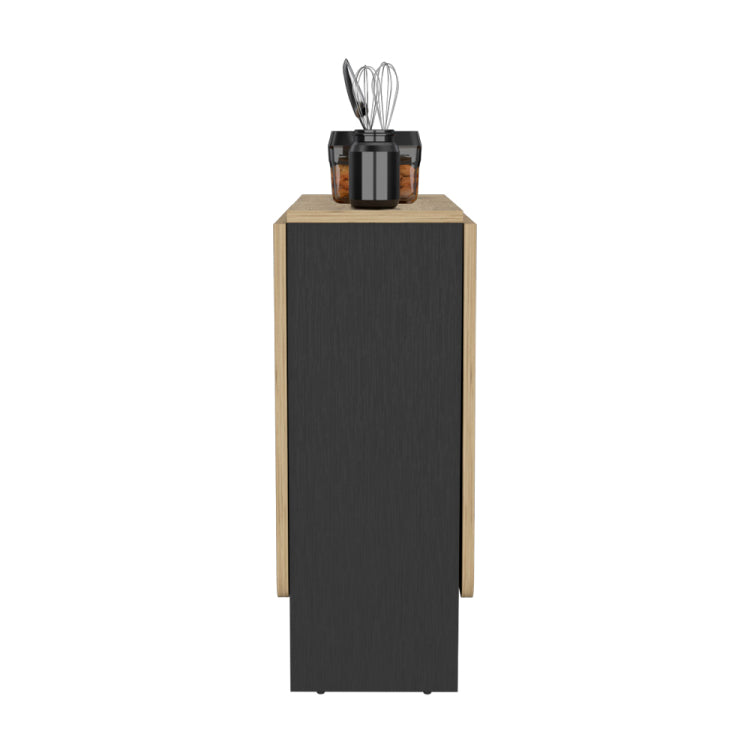 Folding Dining Table Evart, Living Room, Black Macadamia