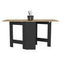 Folding Dining Table Evart, Living Room, Black Macadamia
