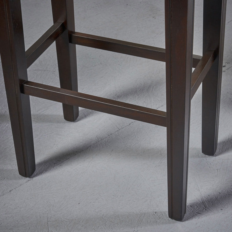 TIFFIN STUDDED BARSTOOL Set of 2 brown - pu