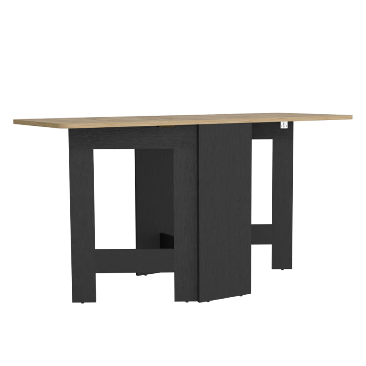 Folding Dining Table Evart, Living Room, Black Macadamia