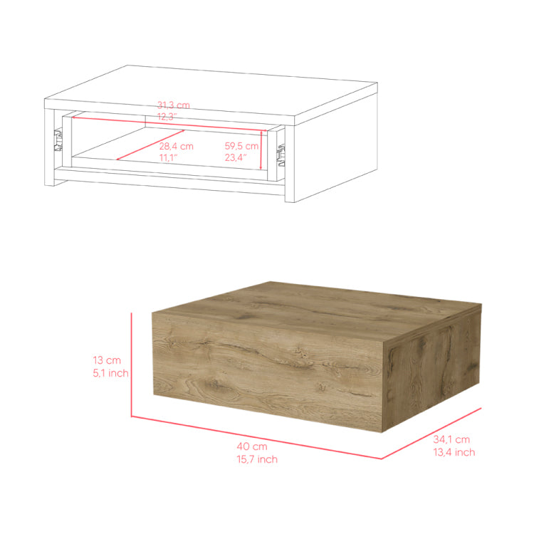 Nightstand Isola, Bedroom, Macadamia