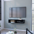 Floating Tv Stand Shelley, Living Room, Black