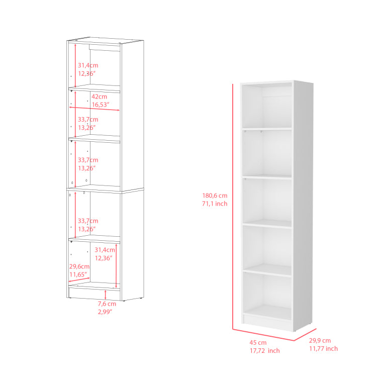 Bookcase Xs Benzoni, Office, White