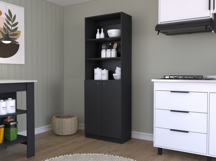 Bookcase Dual Door Benzoni, Office, Black