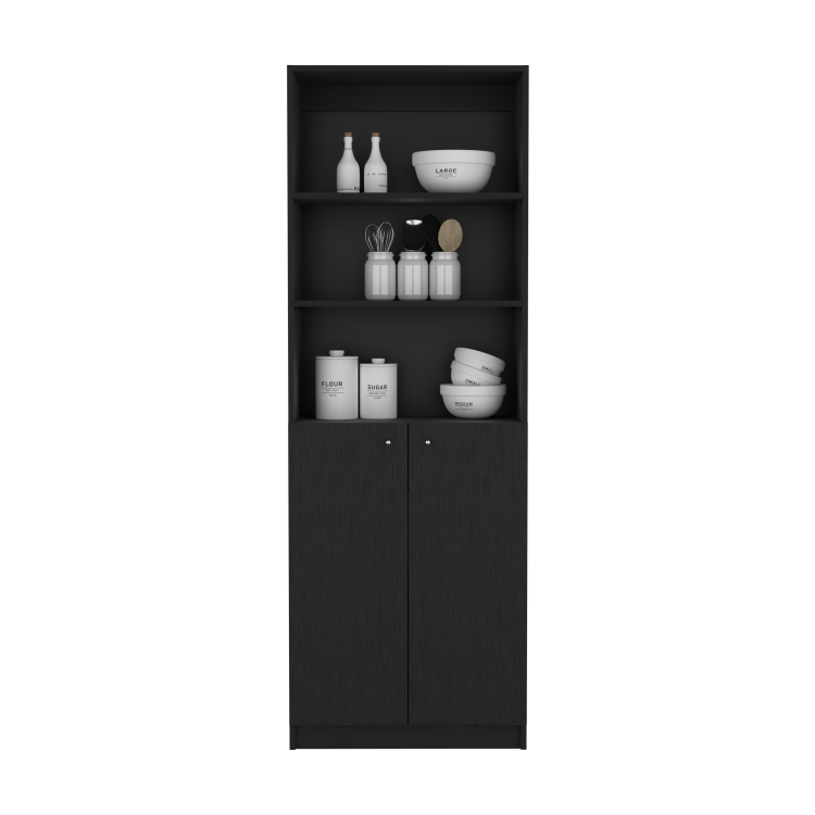 Bookcase Dual Door Benzoni, Office, Black