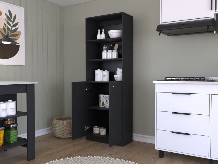 Bookcase Dual Door Benzoni, Office, Black