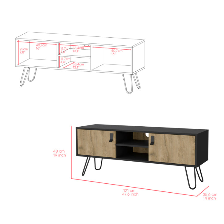 Tv Stand B Magness, Living Room, Black Macadamia