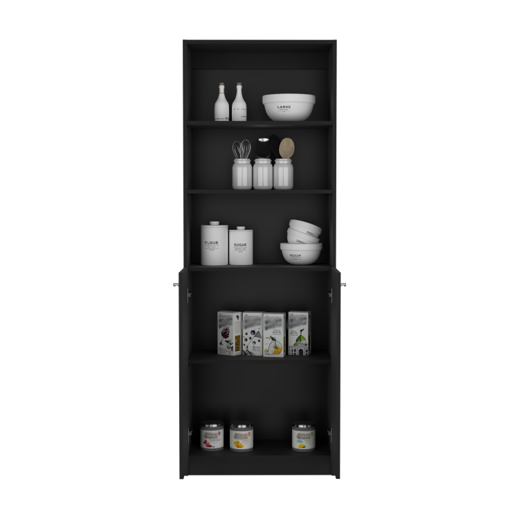 Bookcase Dual Door Benzoni, Office, Black