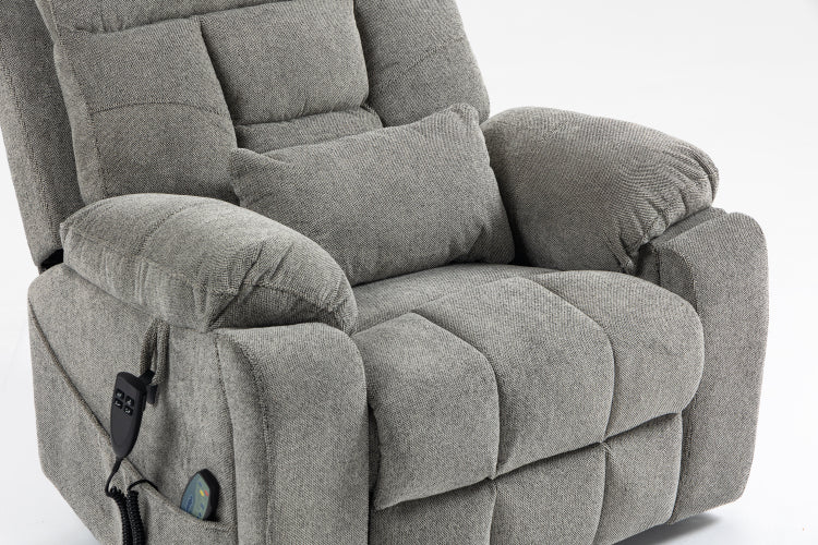 Old Age Electric Lift Chair, Flat High Density Foam Electric Sofa, With Heating And Massage Functions, Can Tilt To 180 Degrees, 2 Pocket Cup Holders, 2 Remote Controls, Dual Okin Motors