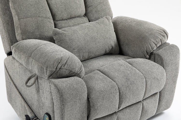 Old Age Electric Lift Chair, Flat High Density Foam Electric Sofa, With Heating And Massage Functions, Can Tilt To 180 Degrees, 2 Pocket Cup Holders, 2 Remote Controls, Dual Okin Motors